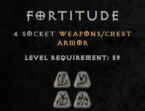 Fortitude ( El Sol Dol Lo, Runes Only, No base included) (Ladder S7 ...